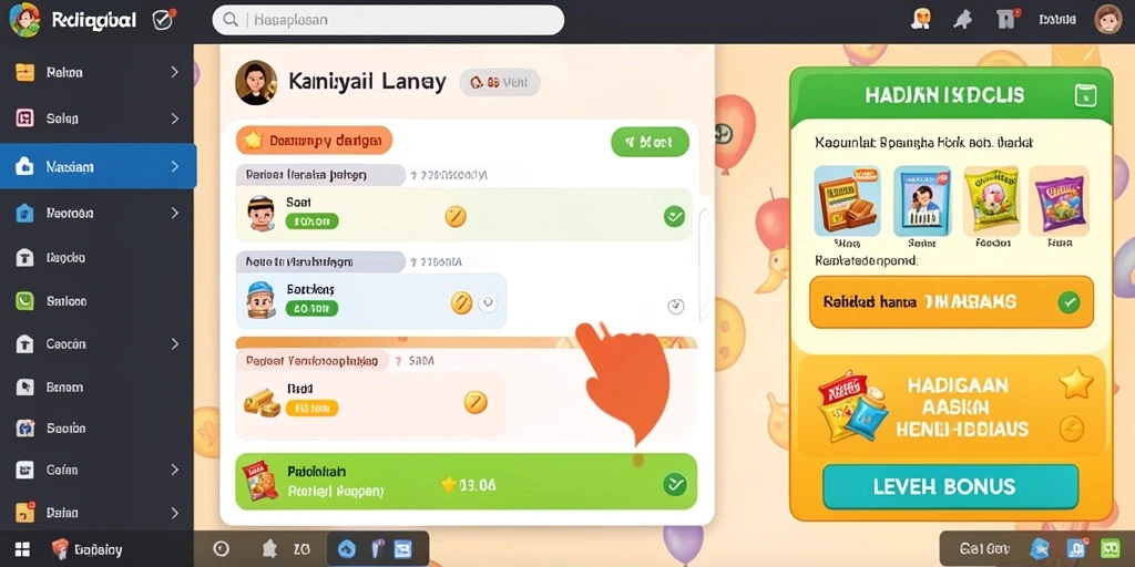 Menu promosi yang memberikan bonus menarik setiap bulan.